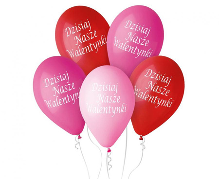 #BL Balony Premium "Dzisiaj Nasze Walentynki", 12"/ 5 szt. KK