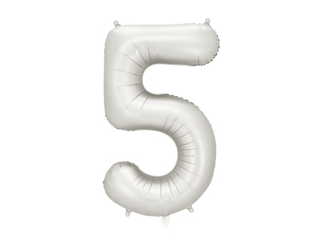 Stojący balon foliowy cyfra ''3'', 84 cm, jasny krem