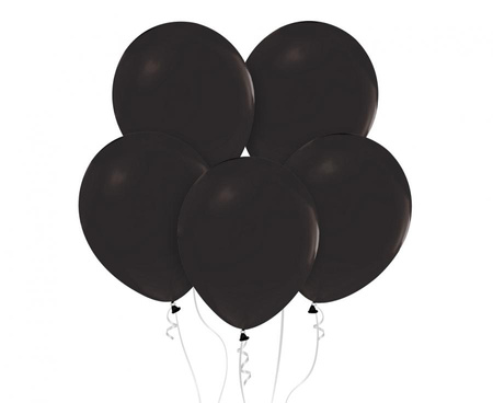 #BL Balony Beauty&Charm, pastelowe czarne 12"/ 50 szt.