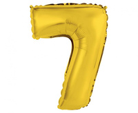 #BFC57 Balon foliowy "Cyfra 7", złota, 35 cm