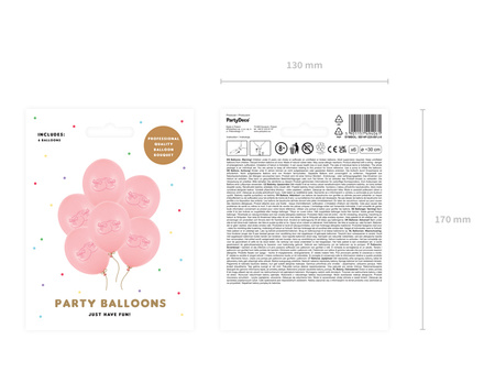 Balony 30cm, Kropki, Pastel Poppy Red (1 op. / 50 szt.)