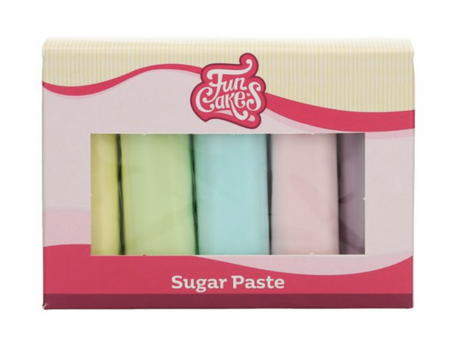 Masa cukrowa MIX kolorów PASTELE 5 x 100g FunCakes