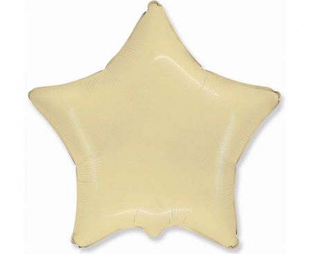 #BFK Balon foliowy 18" FX - Gwiazda (satynowy pastel kremowy), niepakowany