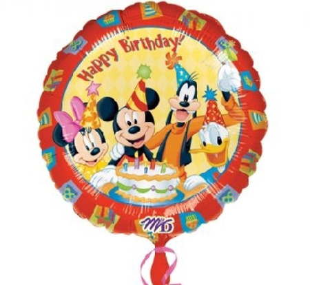 #BFK Balon foliowy 18" CIR - Mickey & Friends Happy BDAY
