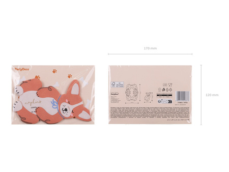 Serwetki Corgi, 11x15 cm, mix (1 op. / 12 szt.)