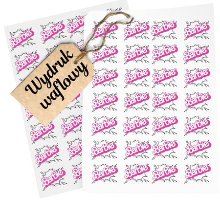 Wydruk jadalny, opłatek na tort muffinki BARBIE WZ. III