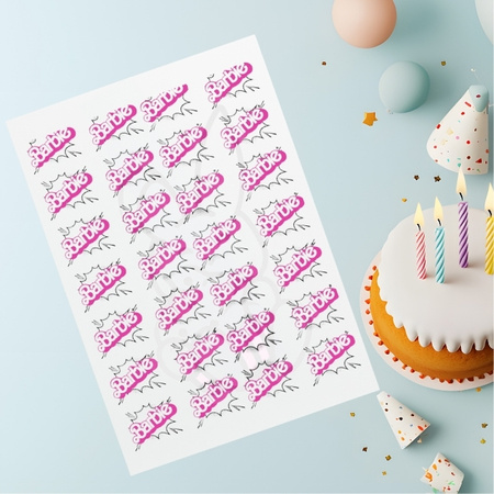 Wydruk jadalny, opłatek na tort muffinki BARBIE WZ. III