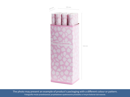 Tuba z konfetti, złoty, 60cm