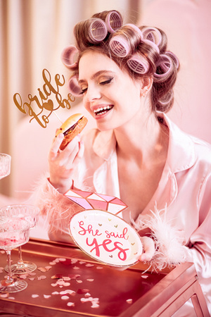 Balon foliowy Muszelka Bride to be, 52x50 cm, mix