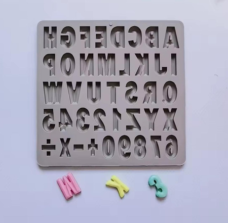 Mata forma silikonowa do tworzenia dekoracji LITERKI ALFABET WZ.III