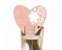 #DEI Karnety na kieliszki "With Love", różowe, 10 szt.