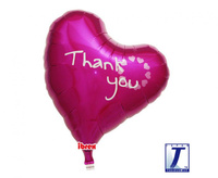 #BFK Balon Ibrex Hel, serce Sweet 14", Thank you, magenta, packed