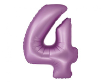 #BFC32 Balon foliowy Smart, Cyfra 4, lawendowa matowa, 76 cm KK