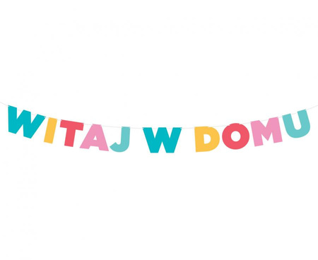 #DEGI Girlanda papierowa Witaj w domu, 210 cm