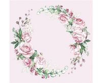 #ZSE Serwetki papierowe Wedding Watercolour Wreath, 33 x 33 cm, 20 szt.