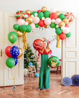 Balony 30 cm, Merry Christmas, mix (1 op. / 50 szt.)
