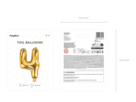 Balon foliowy Litera ''Y'', 35cm, srebrny