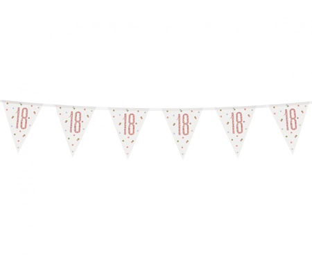 #DEBA Banner Glitz 18, z flagami, różowo-złoty, 274 cm KK