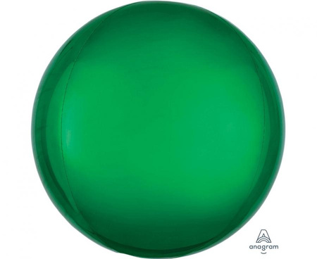 #BFK Balon foliowy ORBZ - Kula Orbz Green 15"/38cm w x 16"/40cm, zapakowany