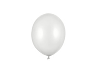 Balony Strong 12cm, Metallic Silver Snow (1 op. / 100 szt.)