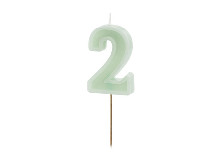 Świeczka urodzinowa Cyfra ''5'', biała konfetti, 5.5cm