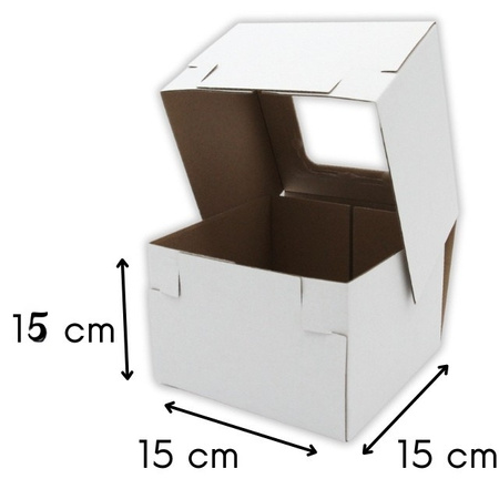 Pudełko na BENTO TORT z okienkiem 15x15x15cm