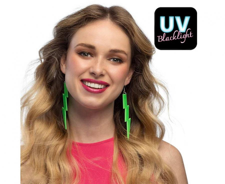 #STAI Para kolczyków Flash neonowo-zielone