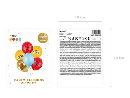 Balony Glossy 30cm, 21, złoty (1 op. / 6 szt.)