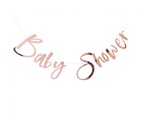 #DEGI Girlanda dekoracyjna Baby Shower, różowo- złota, 1 szt.