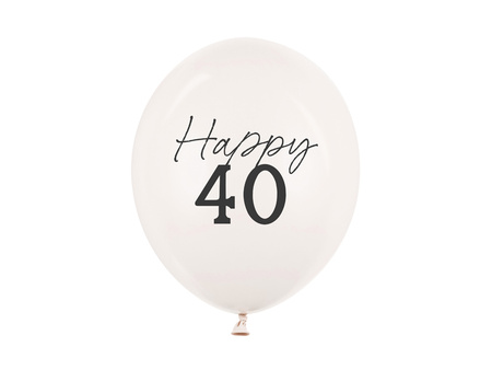 Balony 30 cm, Happy Birthday, Metallic Cold Gold (1 op. / 50 szt.)
