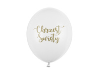 Balony 30 cm, Chrzest Święty, Pastel Pure White (1 op. / 50 szt.)