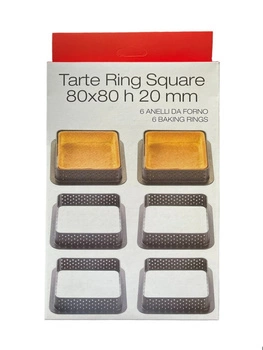 Rant perforowany do tartaletek KWADRAT 80x80 mm 6 szt.