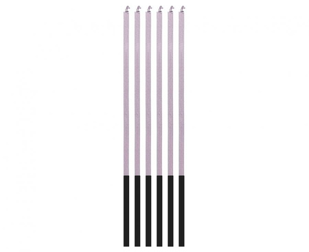 #SU Świeczki B&C Magiczny Płomień, liliowe, 3x3x150mm, 6 szt. KK