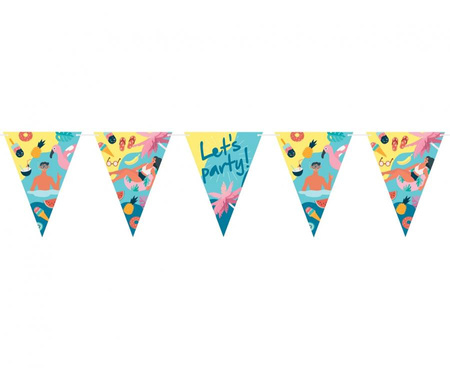 #DEGI Girlanda papierowa Summer - Let''s party (beach), flagi, 270 cm KK