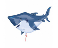 #BFK Balon foliowy SuperShape Ocean Buddies Shark 101x81 cm, zapakowany