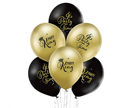 #BL Balony lateksowe D11 Party King 1C2S, 6 szt.