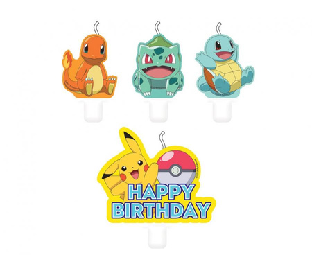 #SU Świeczki Pokemon, 4 szt.