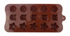 Forma silikonowa do dekoracji z masy cukrowej, czekolady KWIATY KWIATUSZKI 21x11 cm