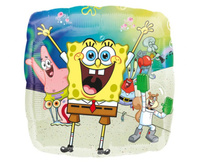 #BFK Balon foliowy 18" SQR - SpongeBob, zapakowany