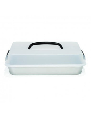 Pojemnik na ciasto forma z pokrywą 35x24 cm SILVER-TOP Patisse