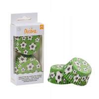 Papilotki na muffiny, babeczki, cupcake 50x32 mm Piłka Nożna 36 szt.