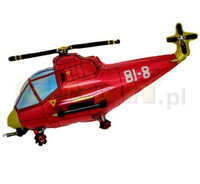 #BFK Balon foliowy 14" FX - Helikopter (czerwony), niepakowany