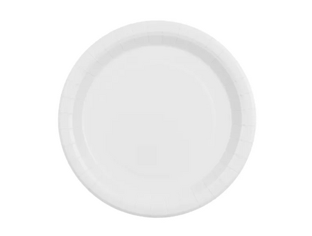 Talerzyki papierowe, biały, 23cm (1 op. / 6 szt.)