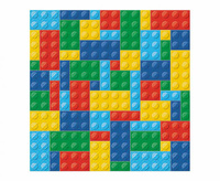 #ZSE Serwetki PAW wzorzyste Colorful Bricks 33x33 cm / 20 szt.