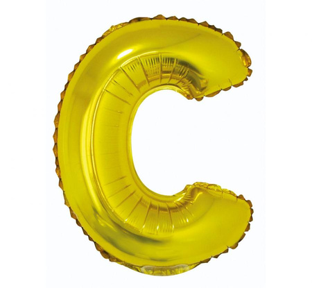 #BFK Balon foliowy "Litera C", złota, 35 cm KK