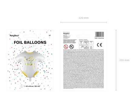 Balon foliowy Kotek, 48x36cm