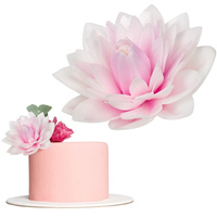 Dekoracja waflowa na tort DALIA RÓŻOWA śr. 12,5 cm kwiaty na tort Rose Decor