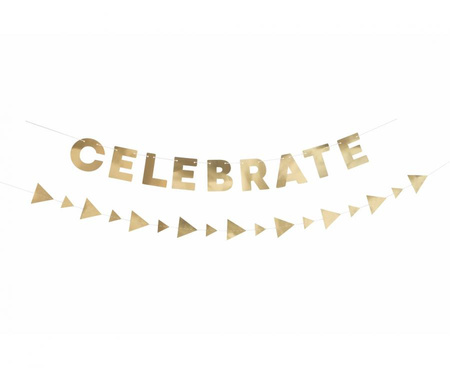 #DEGI Girlanda papierowa Celebrate, złota, 2 szt. KK