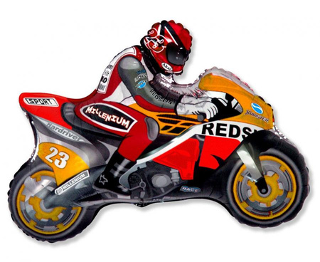 #BFK Balon foliowy 24" FX - Motor (pomarańczowo-czerwony), niepakowany