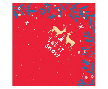 #ZSE_GD Serwetki Let It Snow, certyfikat FSC, 33x33 cm/ 20 szt.